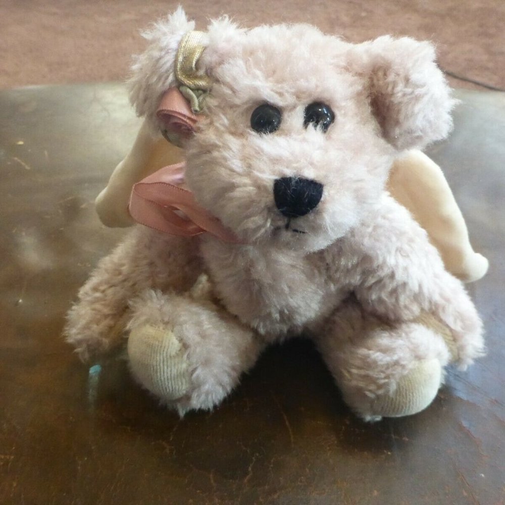 The Boyds Collection 1990-97 Plush Angel Teddy Bear Hanging Ornament 8" Tall